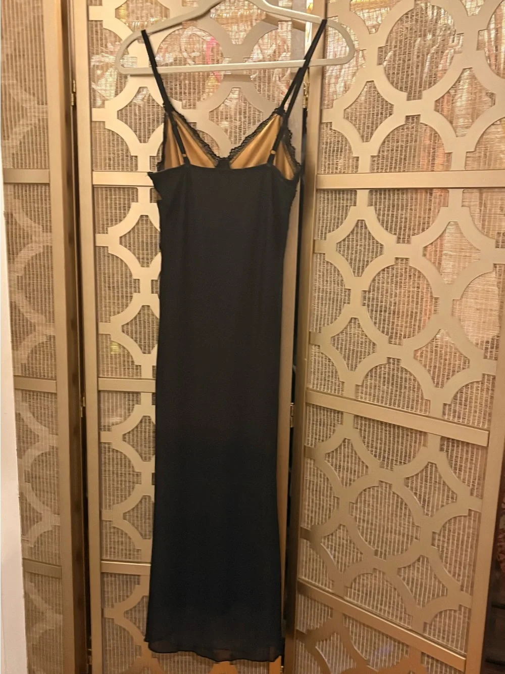 Source Unknown Black Floral-Embroidered Maxi Slip Dress - Picture 2 of 2